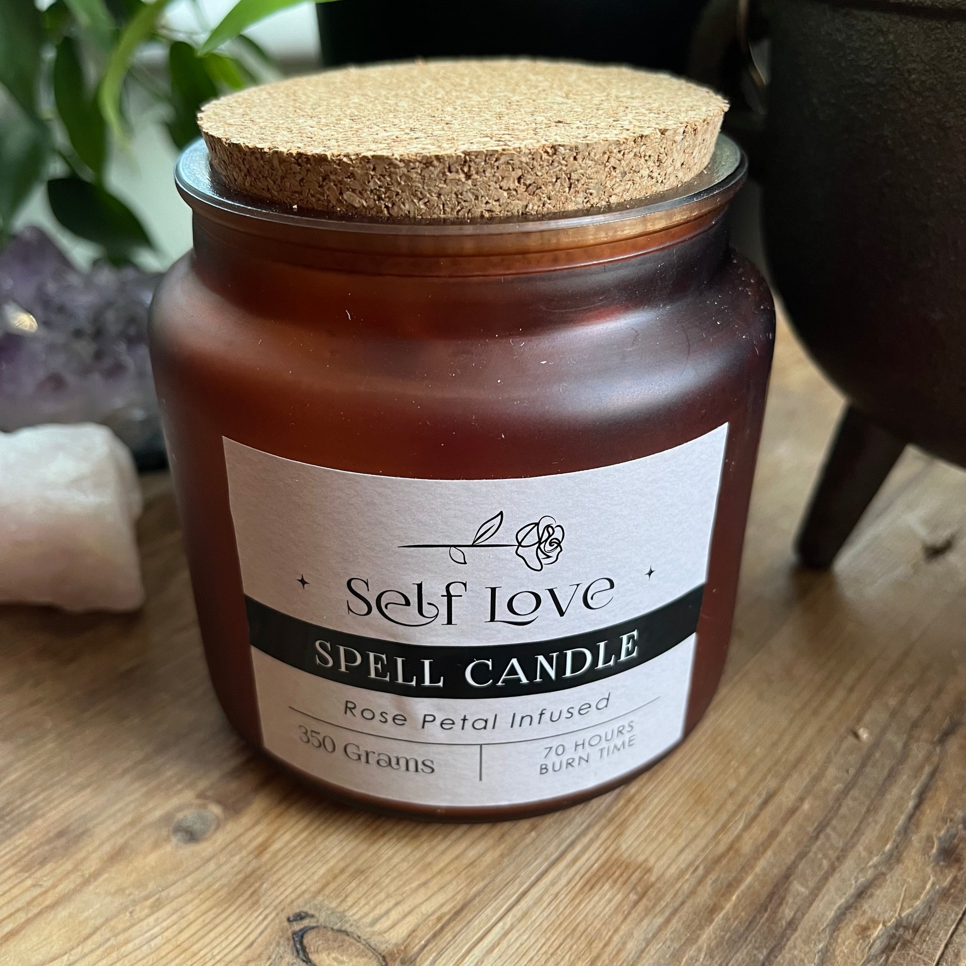 Large Glass jar candle with cork lid