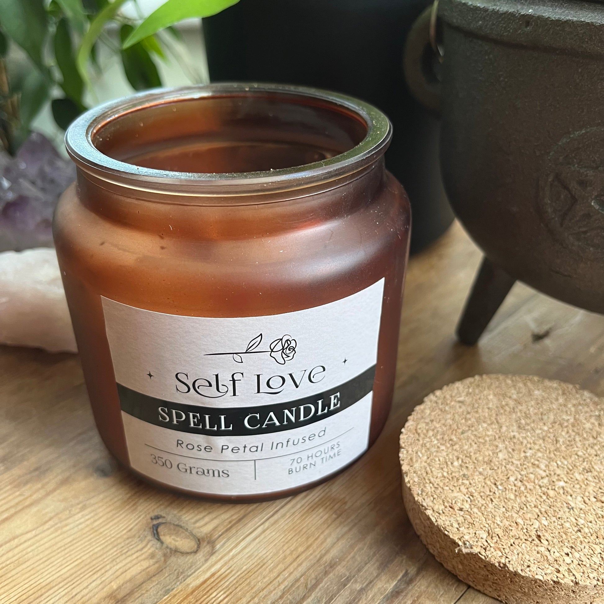 Large glass jar candle