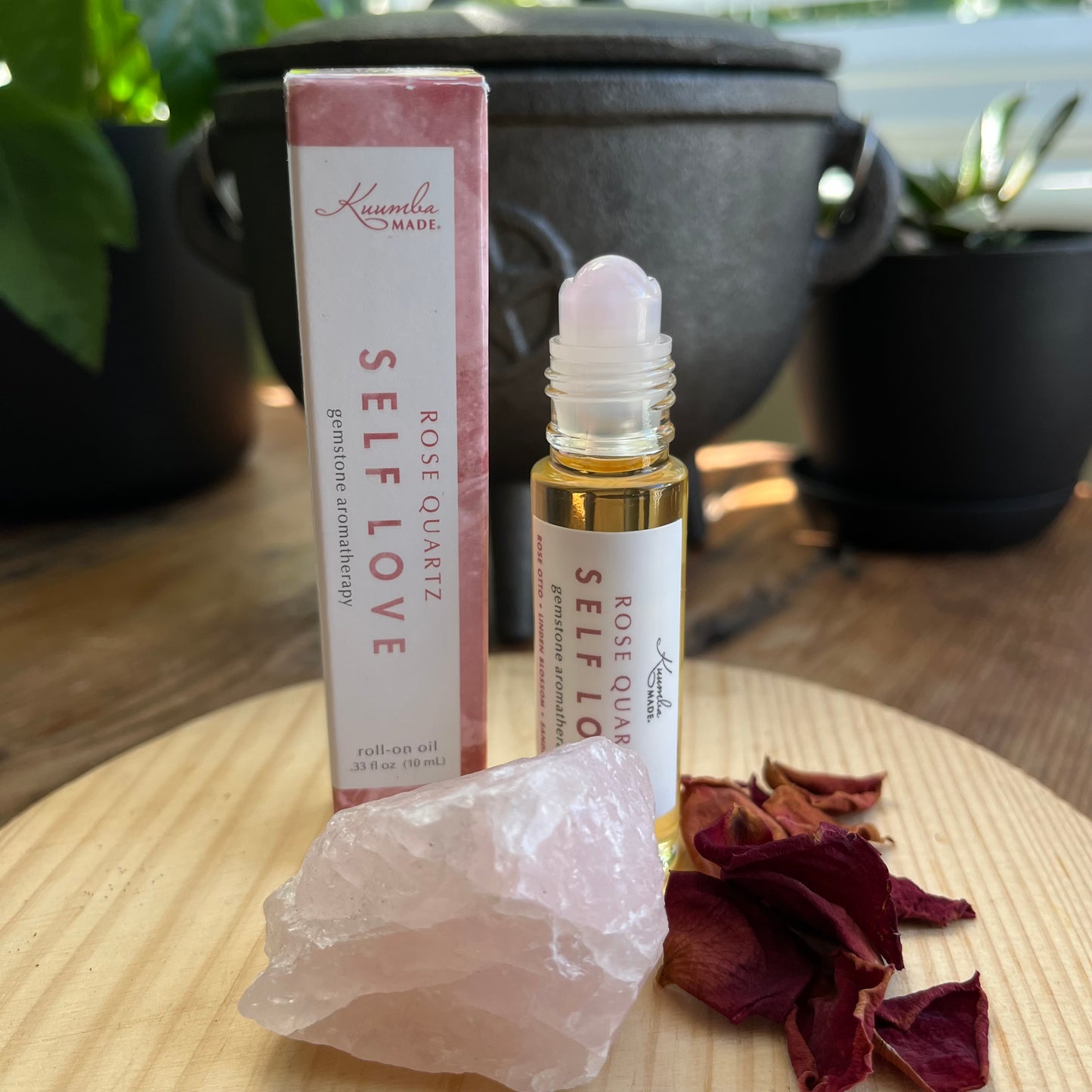 A daily ritual for self-love, emotional healing, and heart-soothing energy. Infused with calming essential oils and a real rose quartz crystal rollerball tip