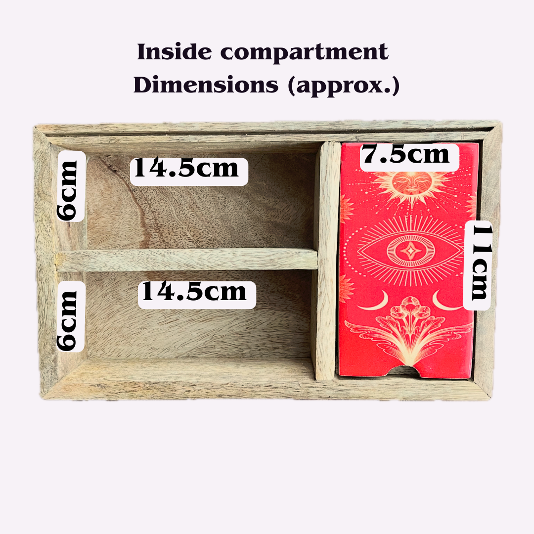 Three Section Tarot Box with Card Holder