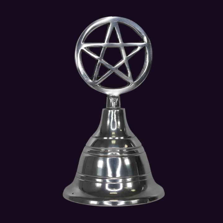 Silver Altar Bell adorned with a pentagram