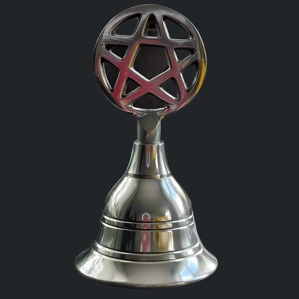 Silver Pentagram Altar Bell