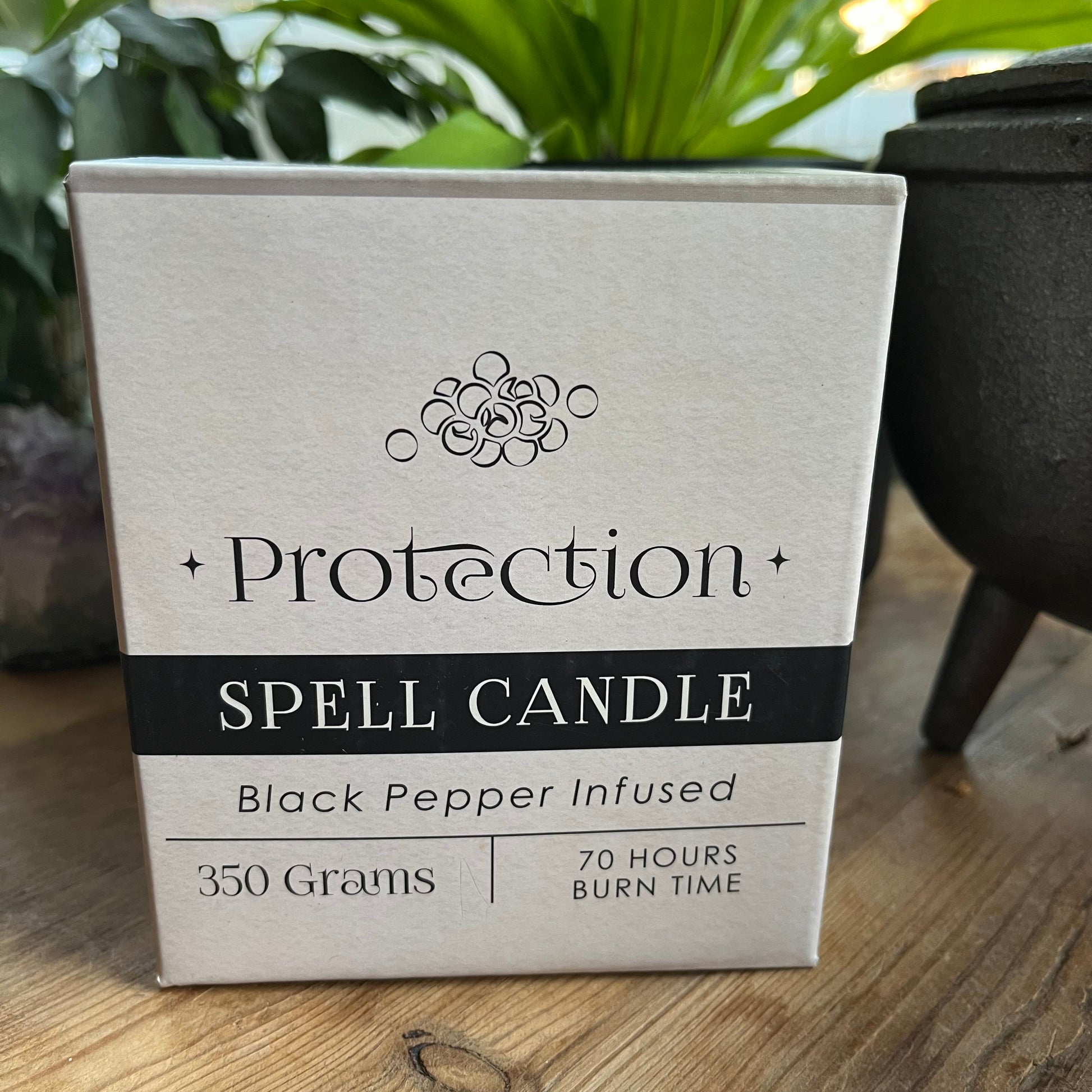 Presentation box for protection spell candle