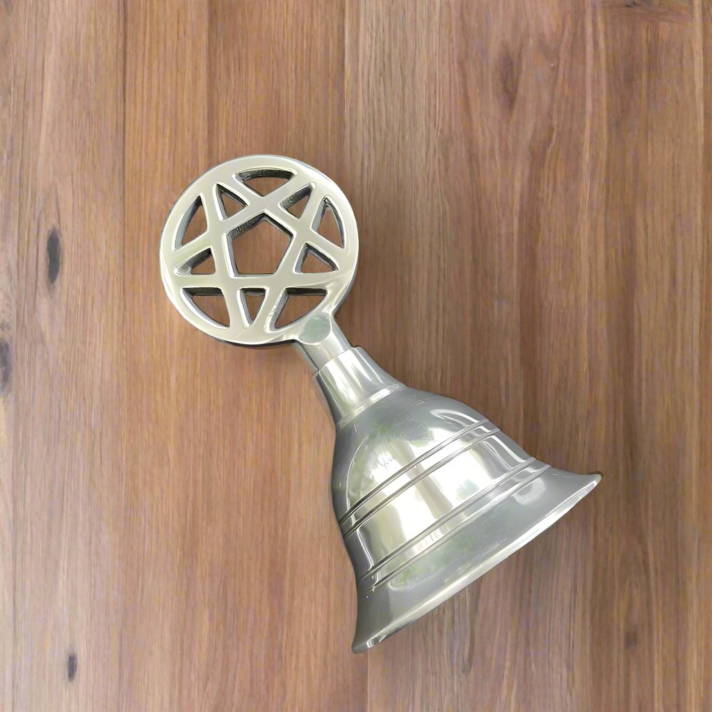 Silver Pentagram Altar Bell