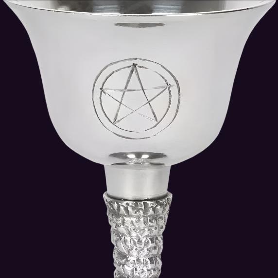 Silver Metal Pentagram Chalice