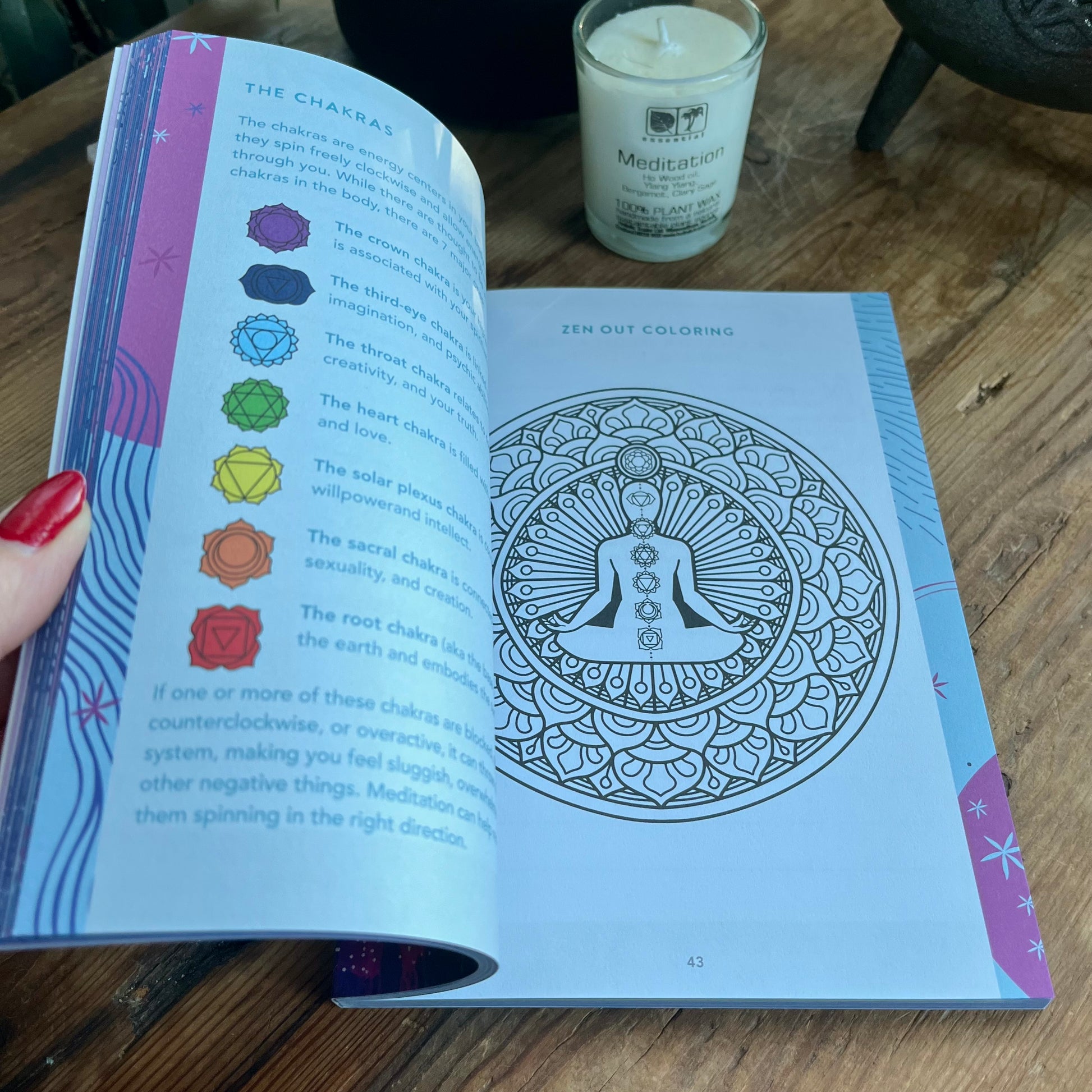 Peek inside evening Meditation journal 