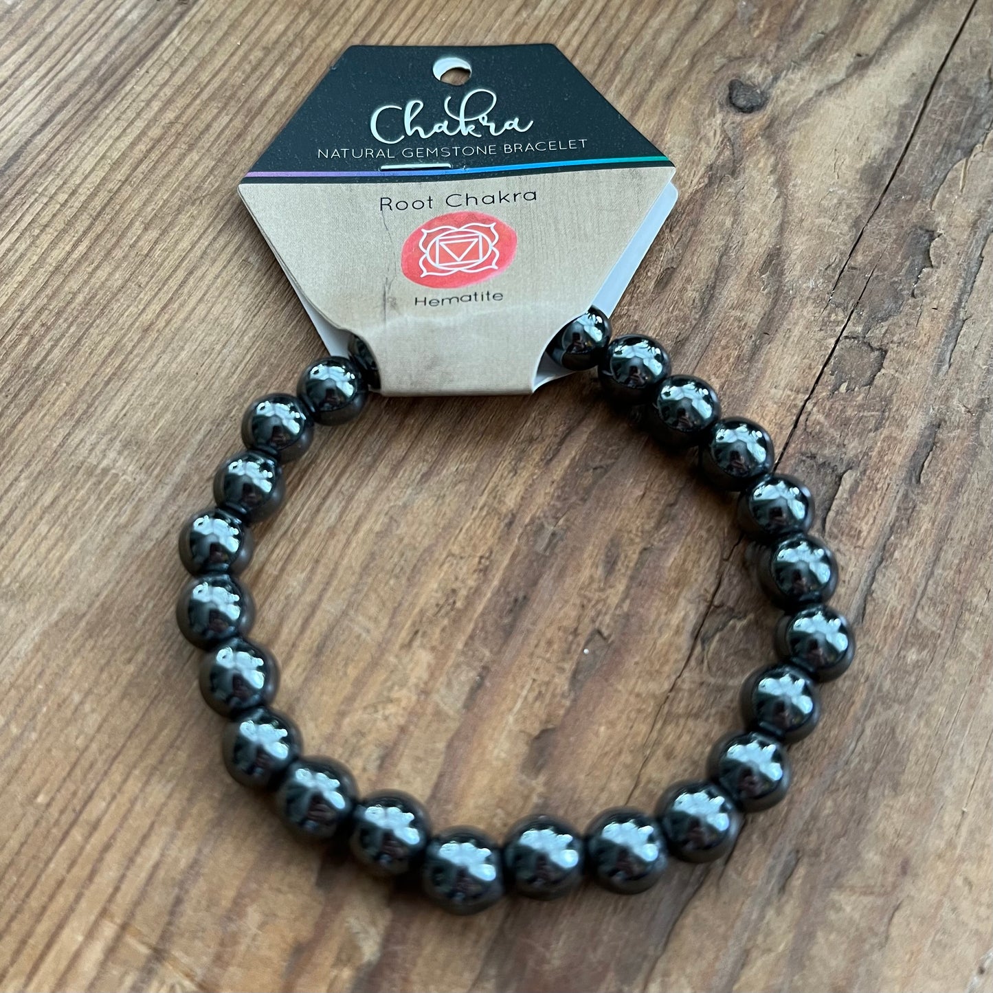 Hematite Beaded Bracelet for the root Chakra