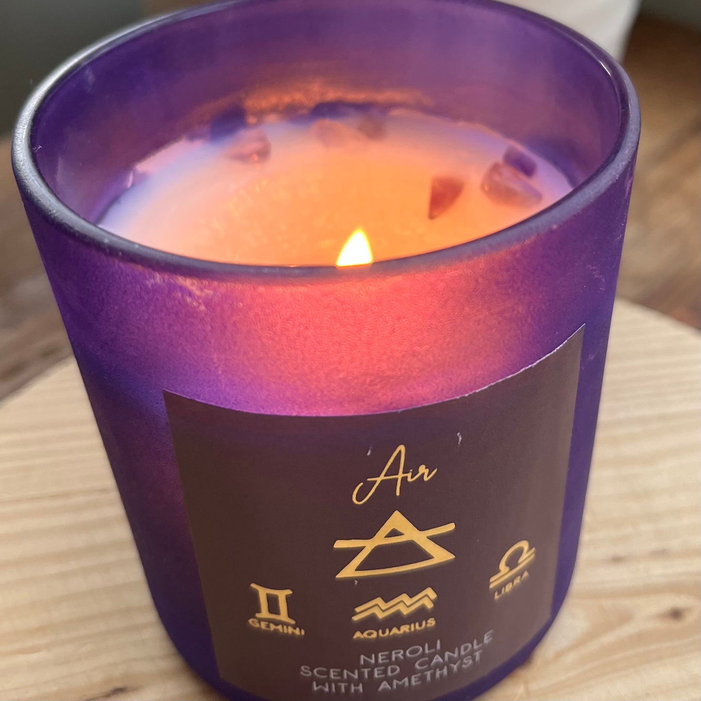 Air Element Neroli Crystal Chip Lidded Candle