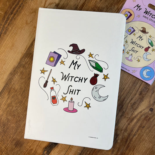 My 'Witchy Shit' A5 Hard Cover Notebook + Free Matching Stickers
