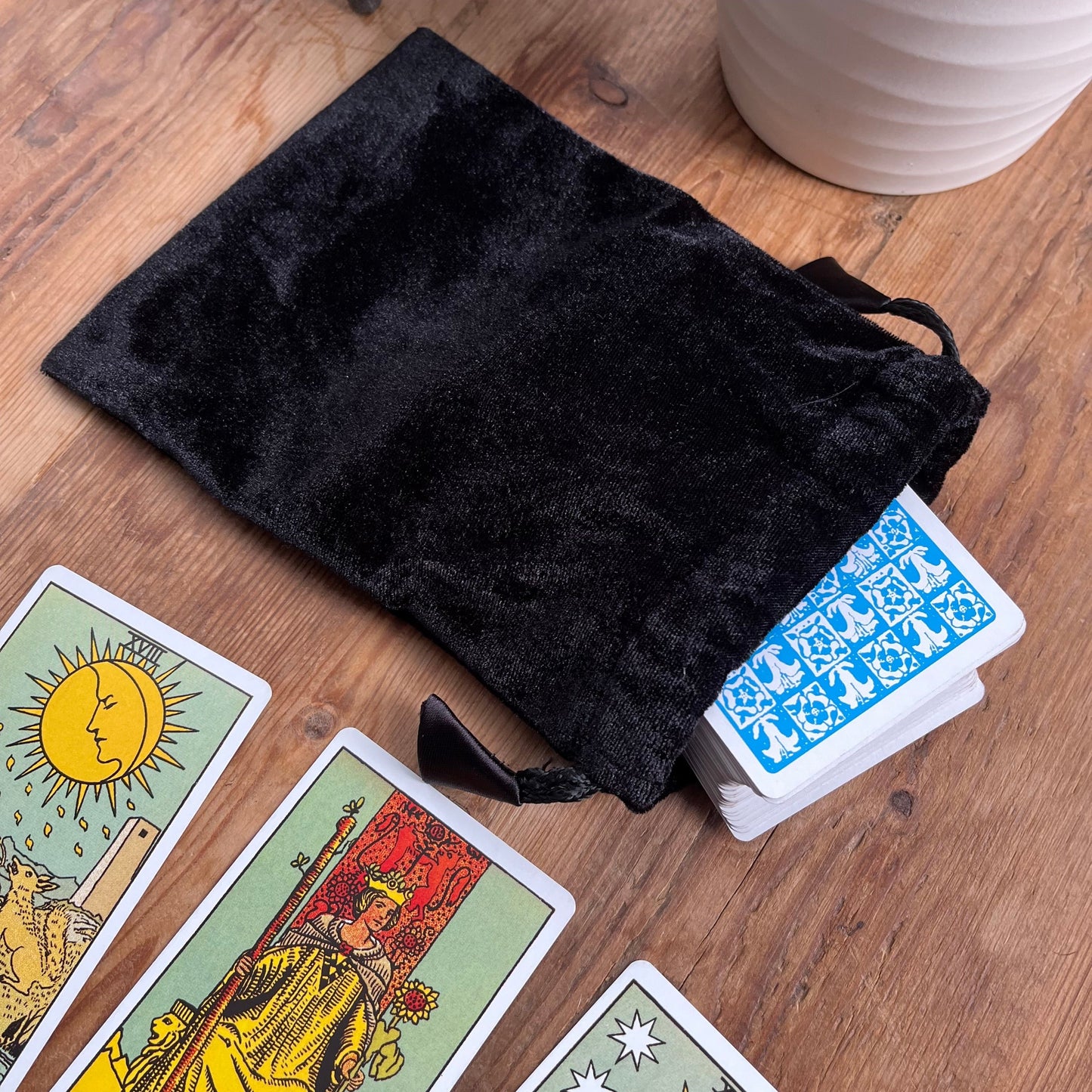 Large Black Velvet Tarot / Oracle Card Bag