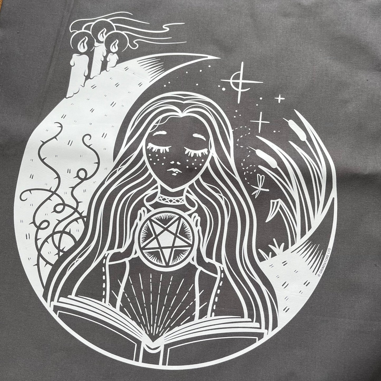 White Witch Graphic Tote Bag