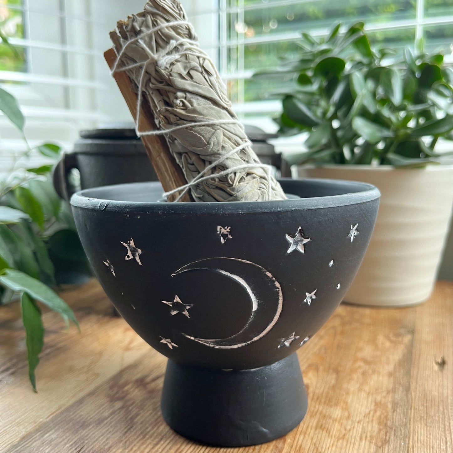 Rustic Black Terracotta Smudge Bowl