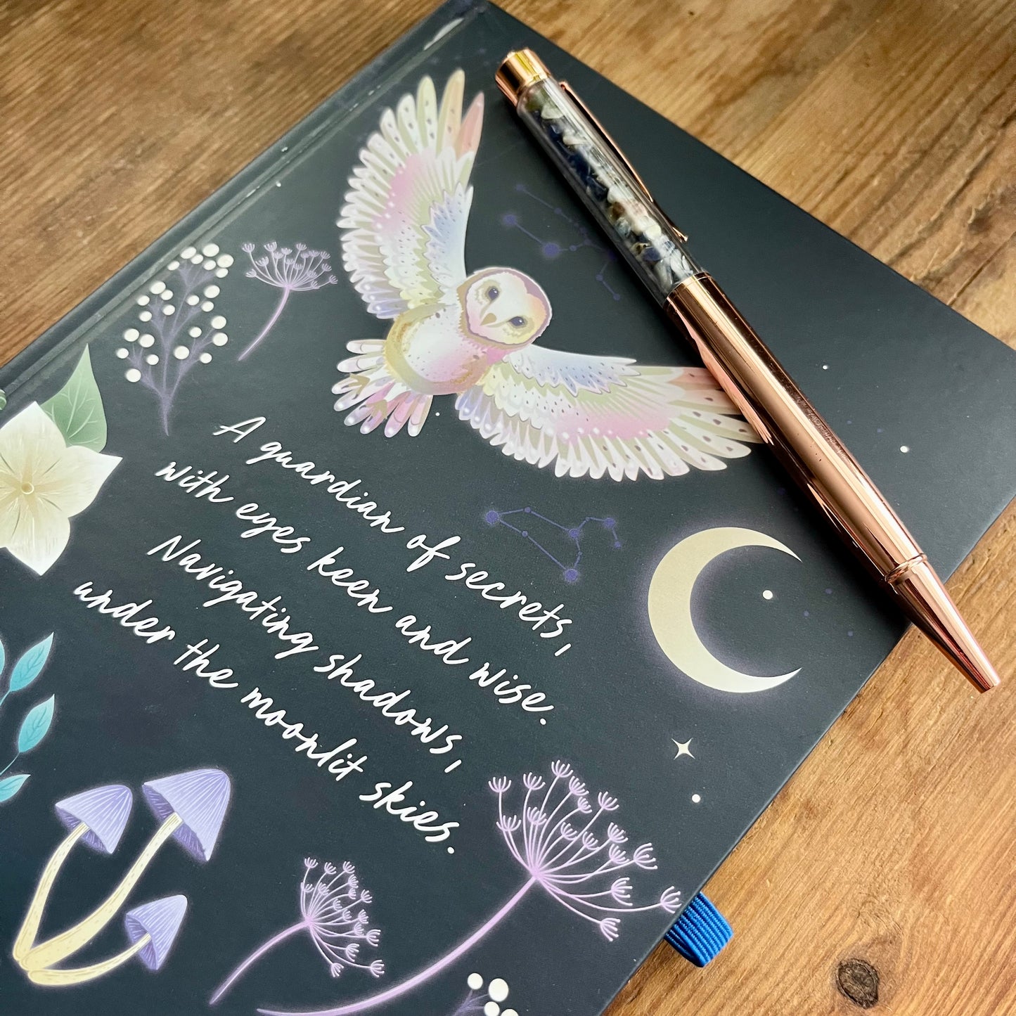 Night Owl Notebook with Sodalite Pen