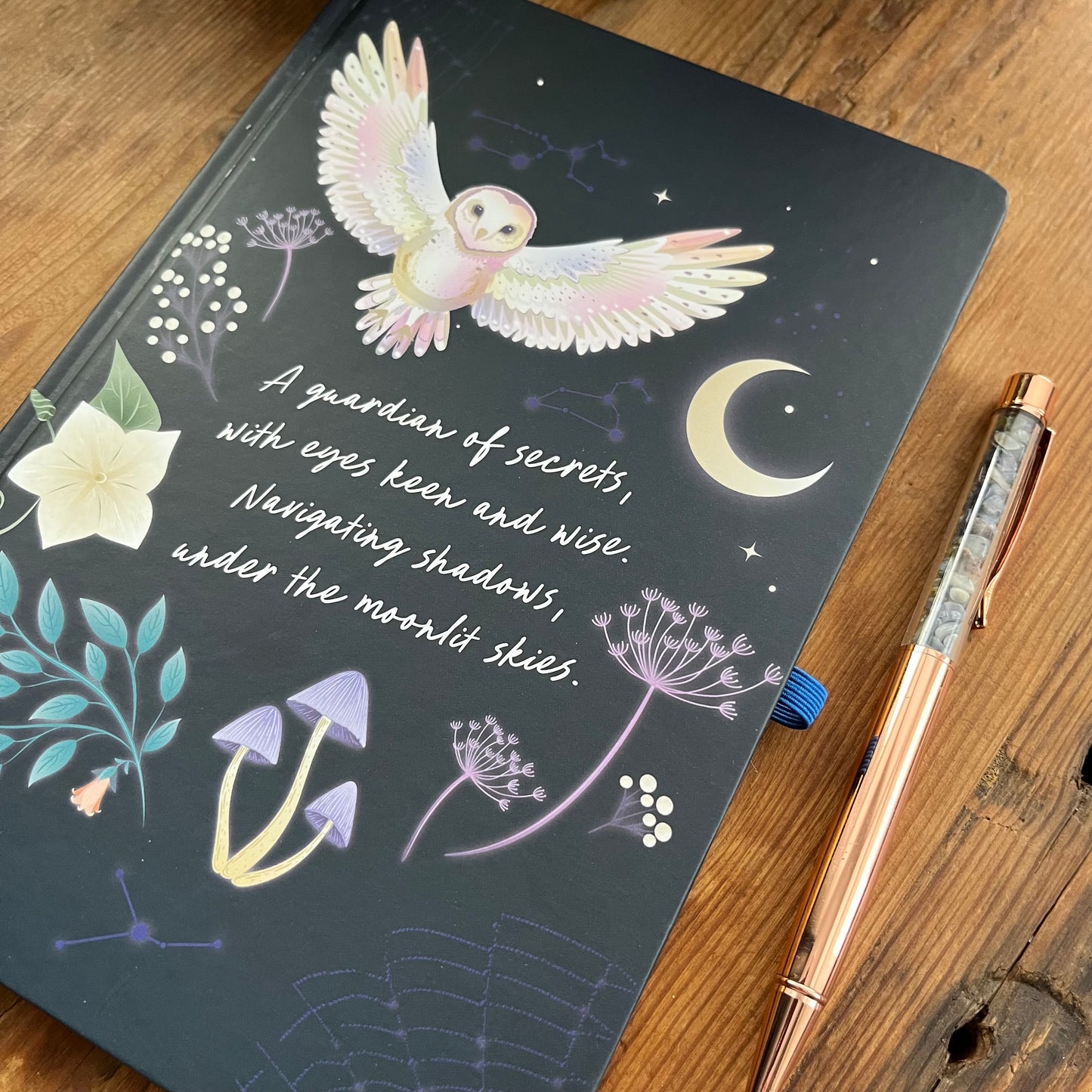 Night Owl Notebook with Sodalite Pen