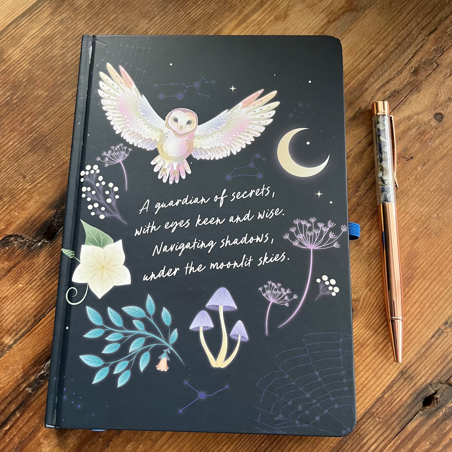 Night Owl Notebook with Sodalite Pen