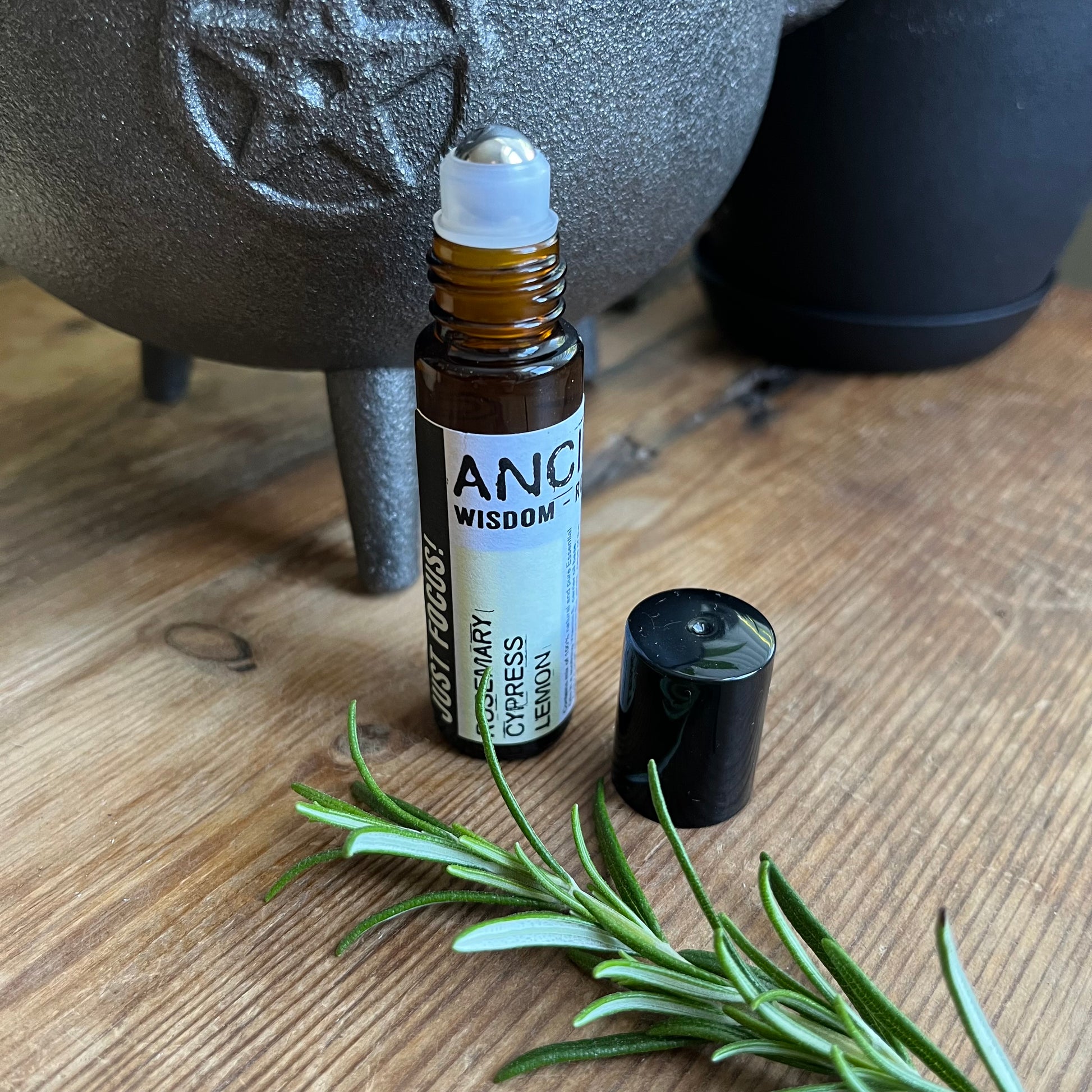 10ml essential oil blend rollerball to help with focus.