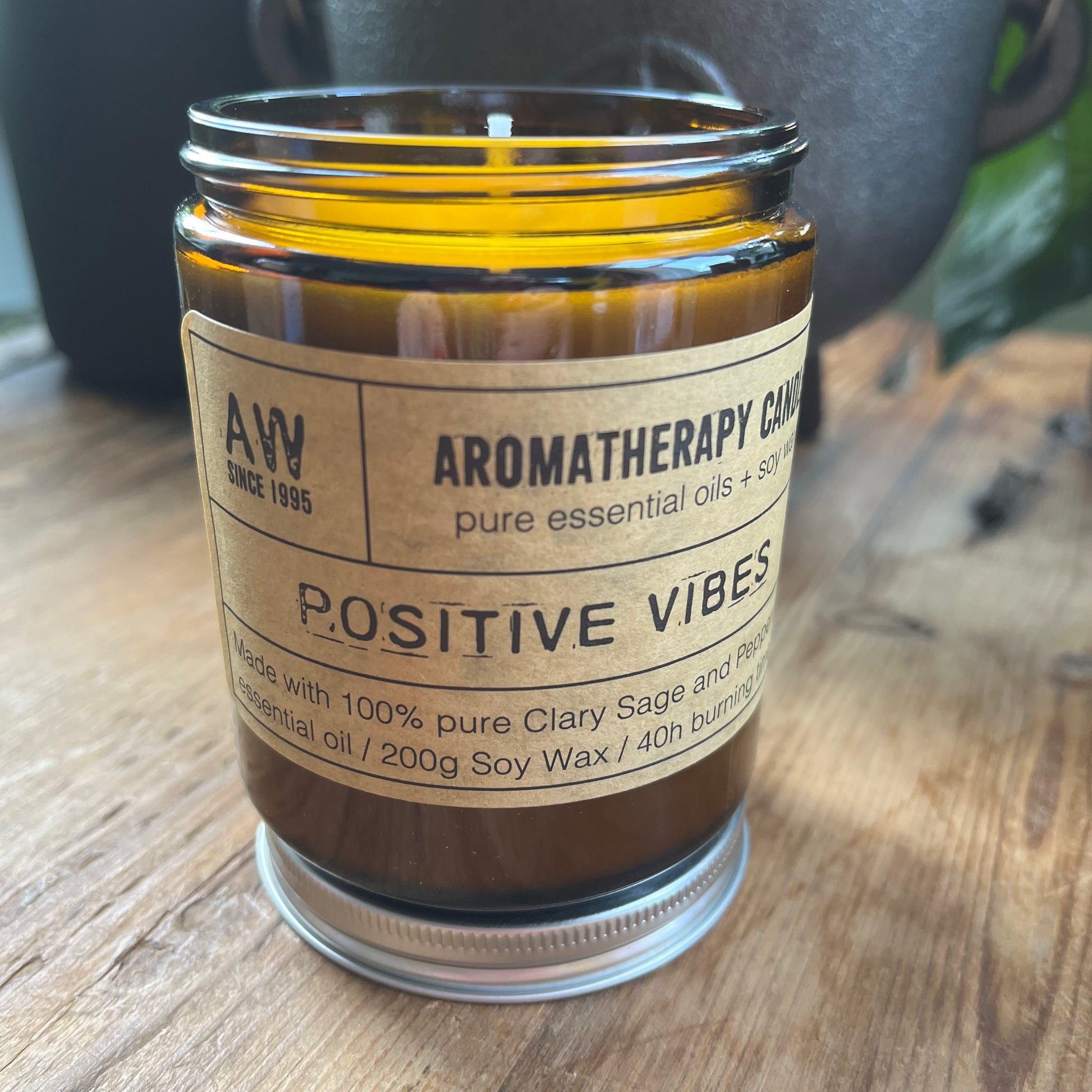 Positive vibes aromatherapy jar  candle 