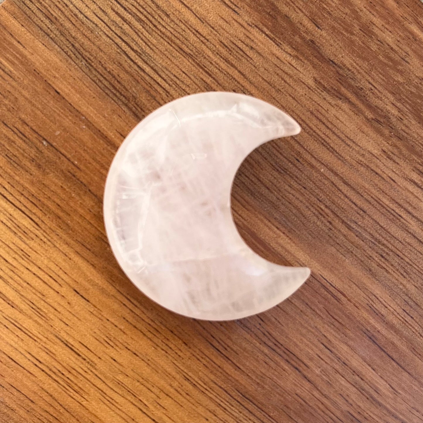 Rose Quartz Crystal Moon