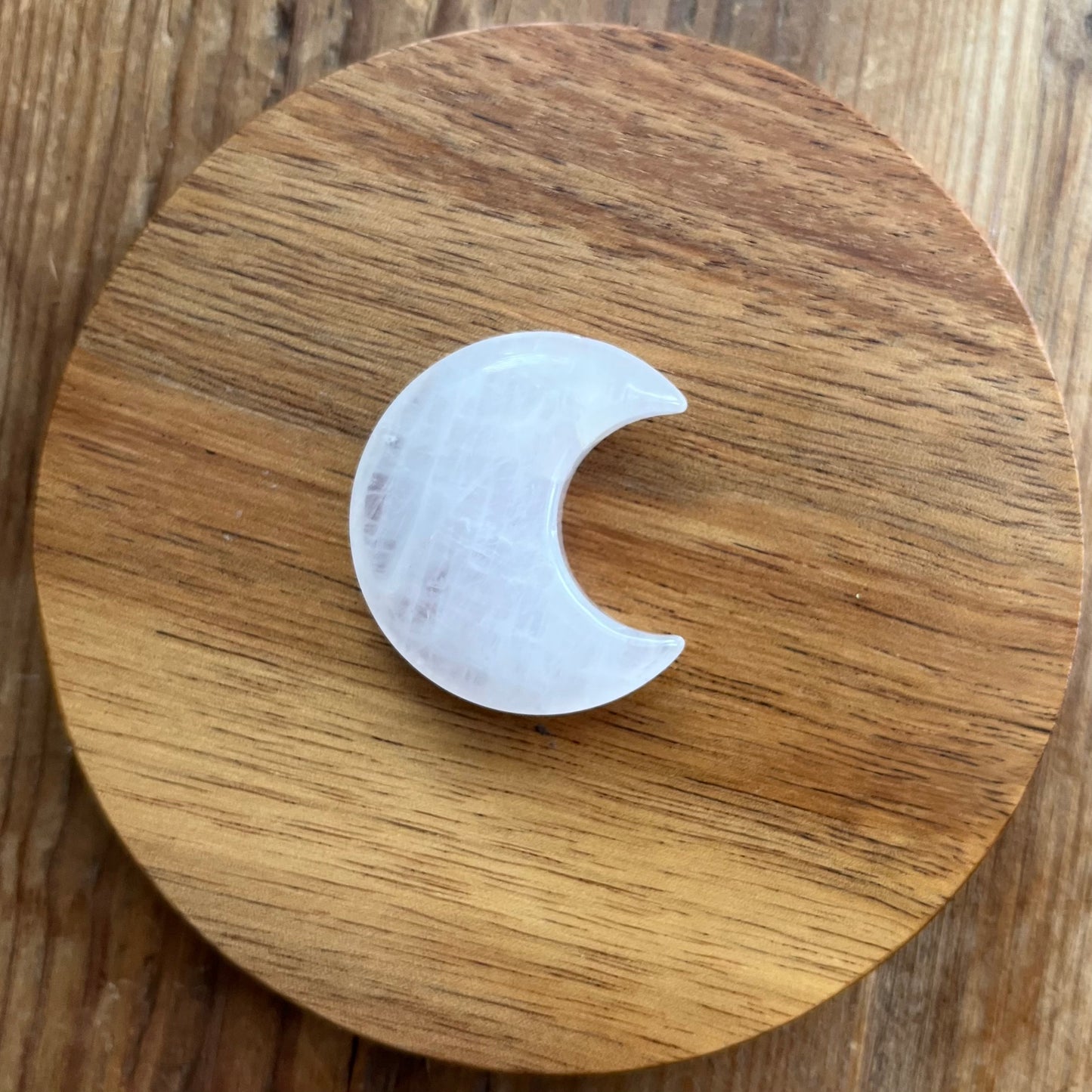 Rose Quartz Crystal Moon