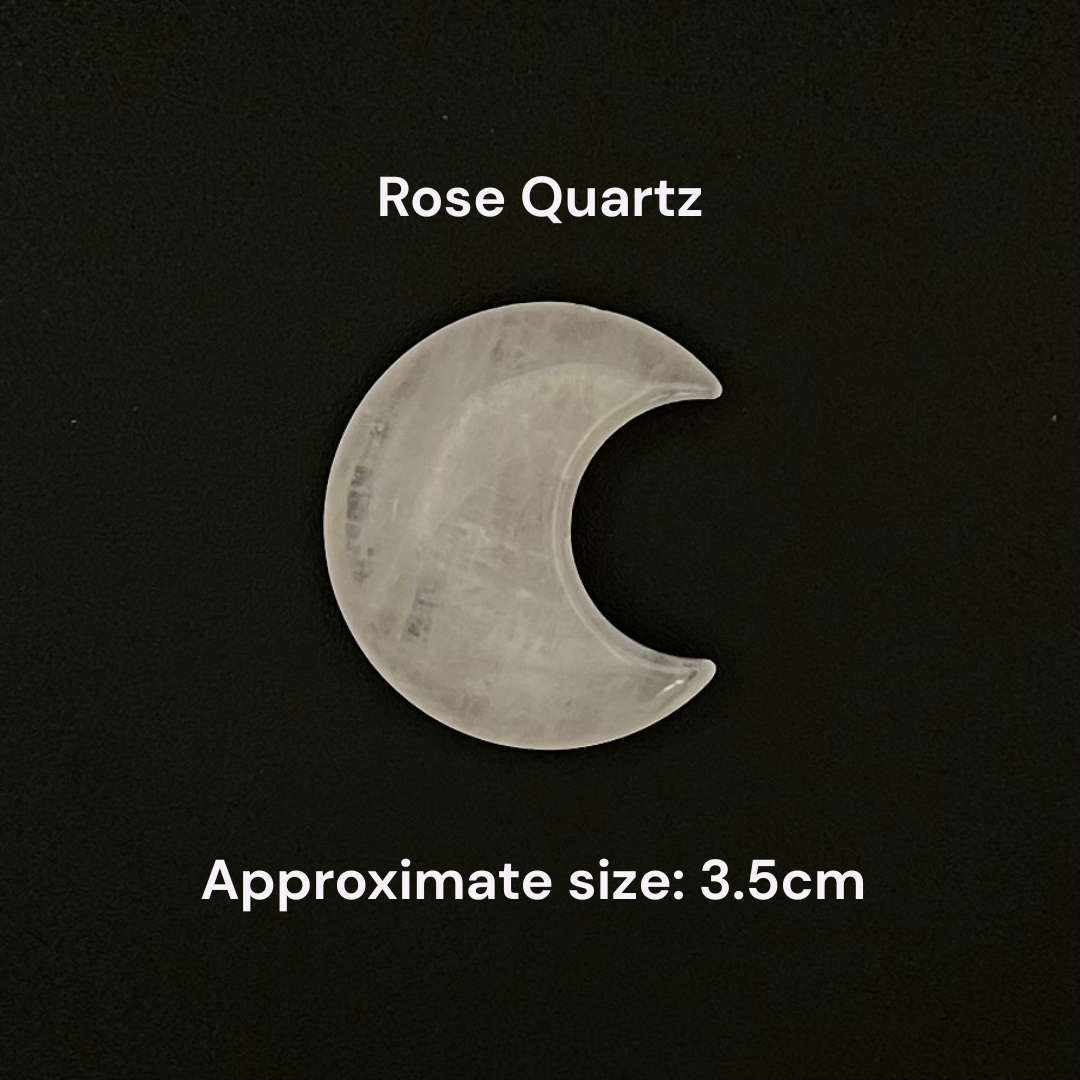 Rose Quartz Crystal Moon