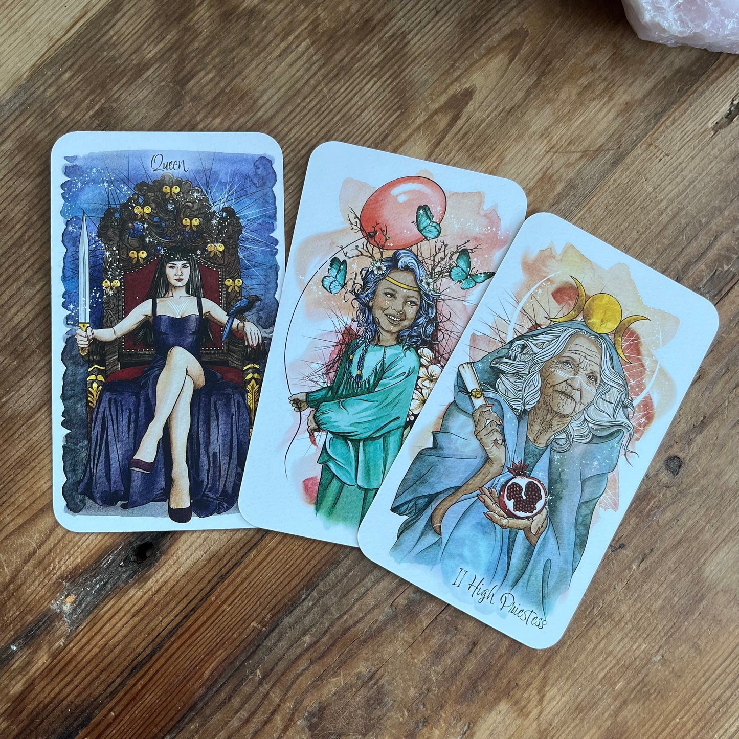 3 cards from The unfolding Path Tarot   