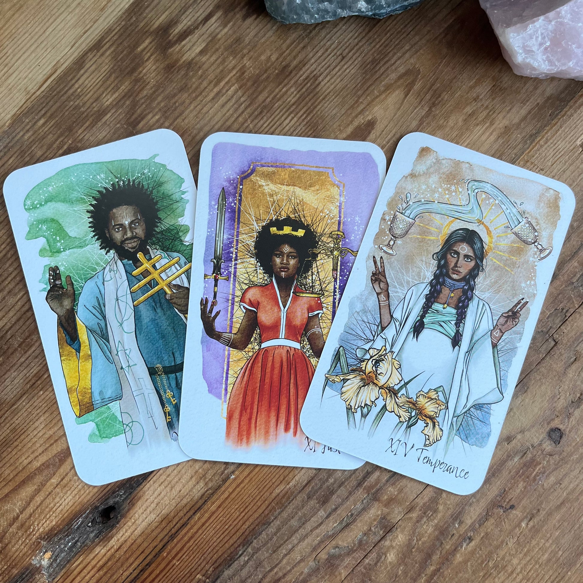 3 cards from The unfolding Path Tarot   