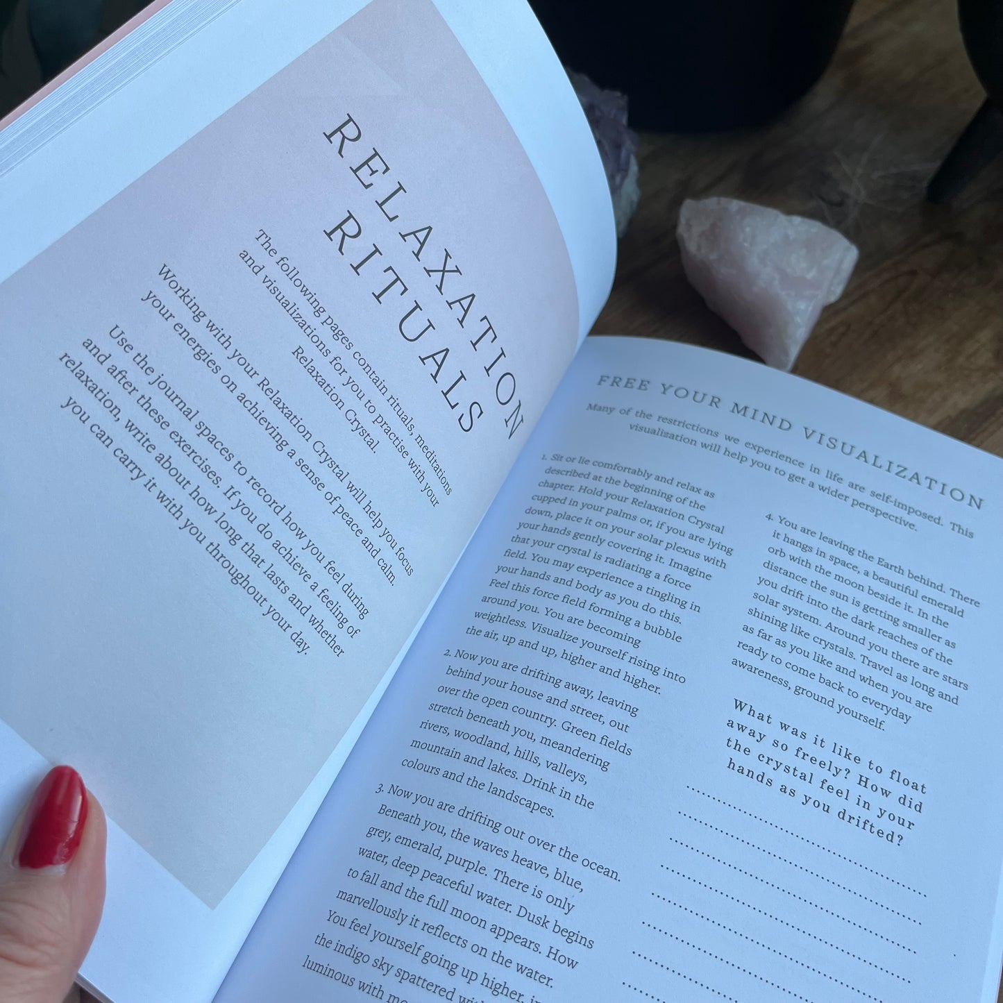 peek inside Your crystals your journey your journal  