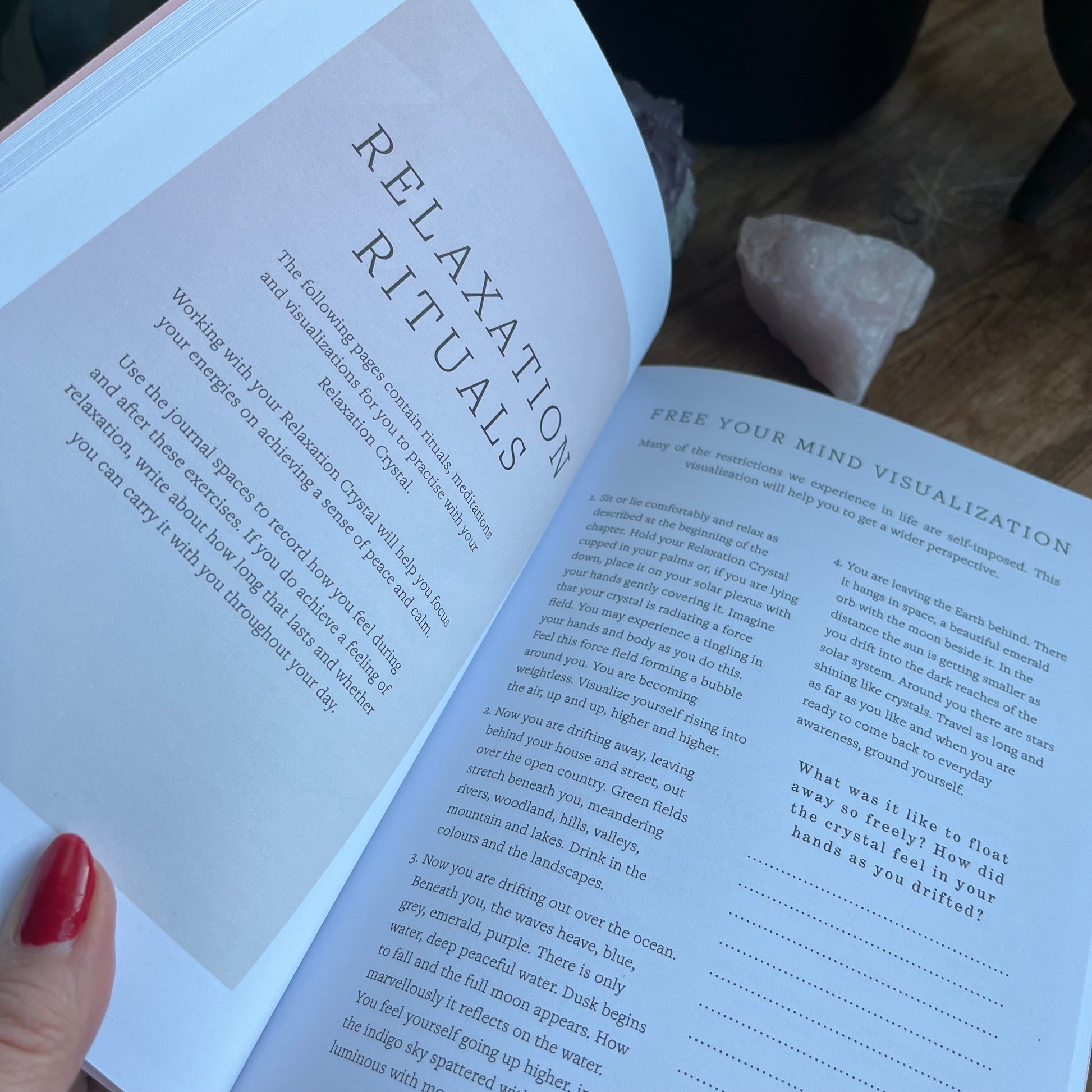 peek inside Your crystals your journey your journal  