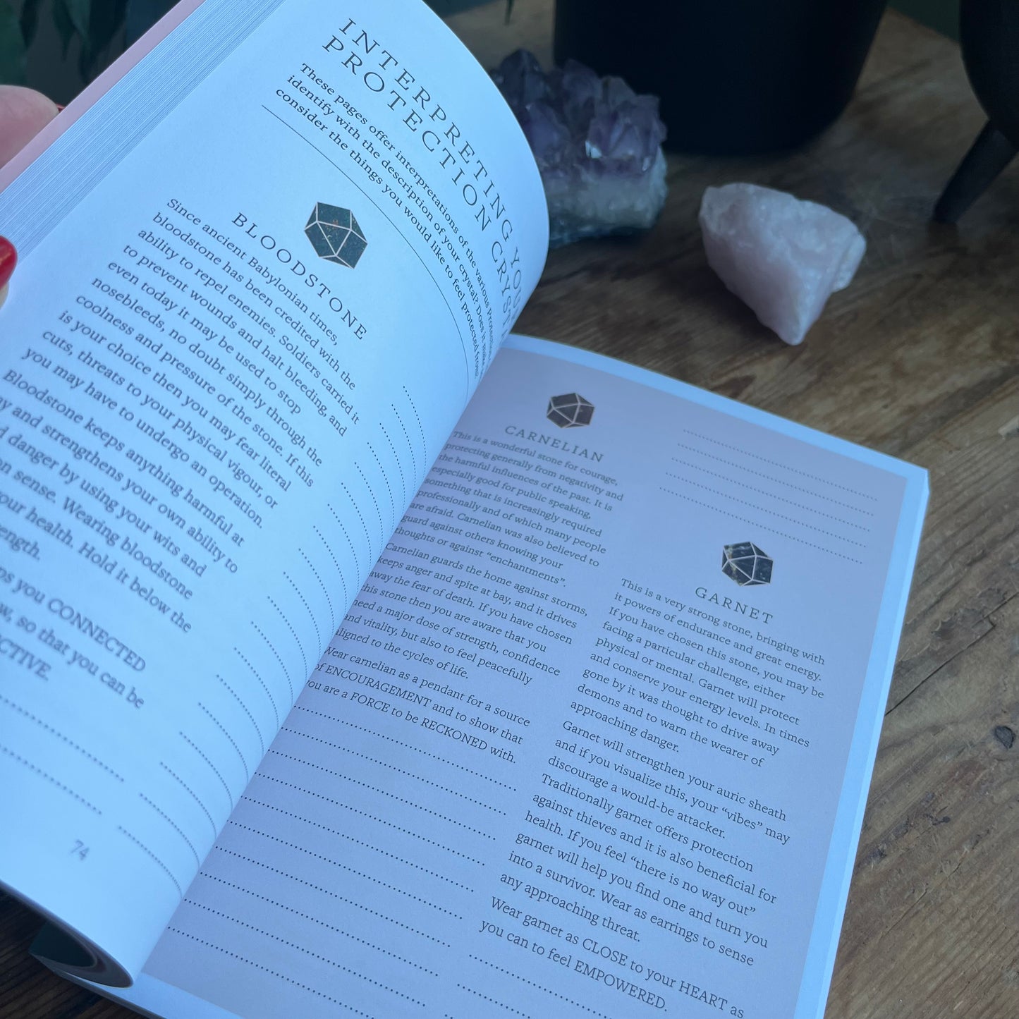 peek inside Your crystals your journey your journal  